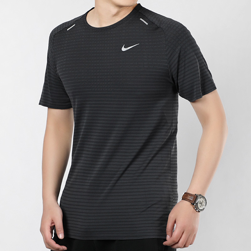 幸运叶子官方旗舰店NIKE耐克短袖男装夏季新款条纹运动服宽松训练健身T恤CJ53450