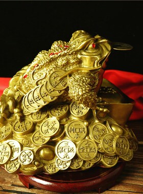 全铜招财金蟾酒柜办公桌开业礼品