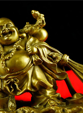 纯铜弥勒佛像开业送礼布袋和尚