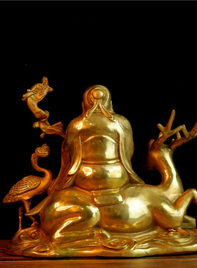 纯铜摆件南极仙翁生日礼品寿星公