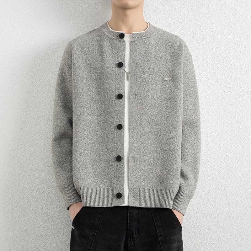 针织开衫外套男款春秋季2025新款毛衣男叠穿内搭内胆毛线衣夹克衫,淘宝优惠券,粉丝福利购,淘宝优惠卷
