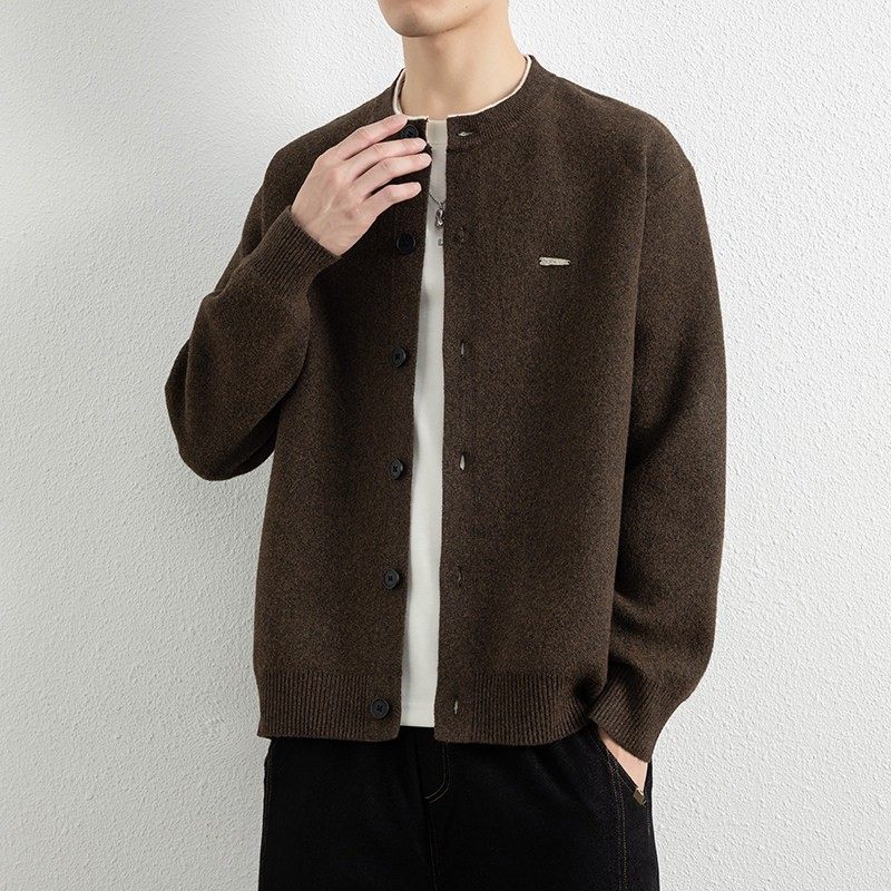 针织开衫外套男款春秋季2025新款毛衣男叠穿内搭内胆毛线衣夹克衫,淘宝优惠券,粉丝福利购,淘宝优惠卷