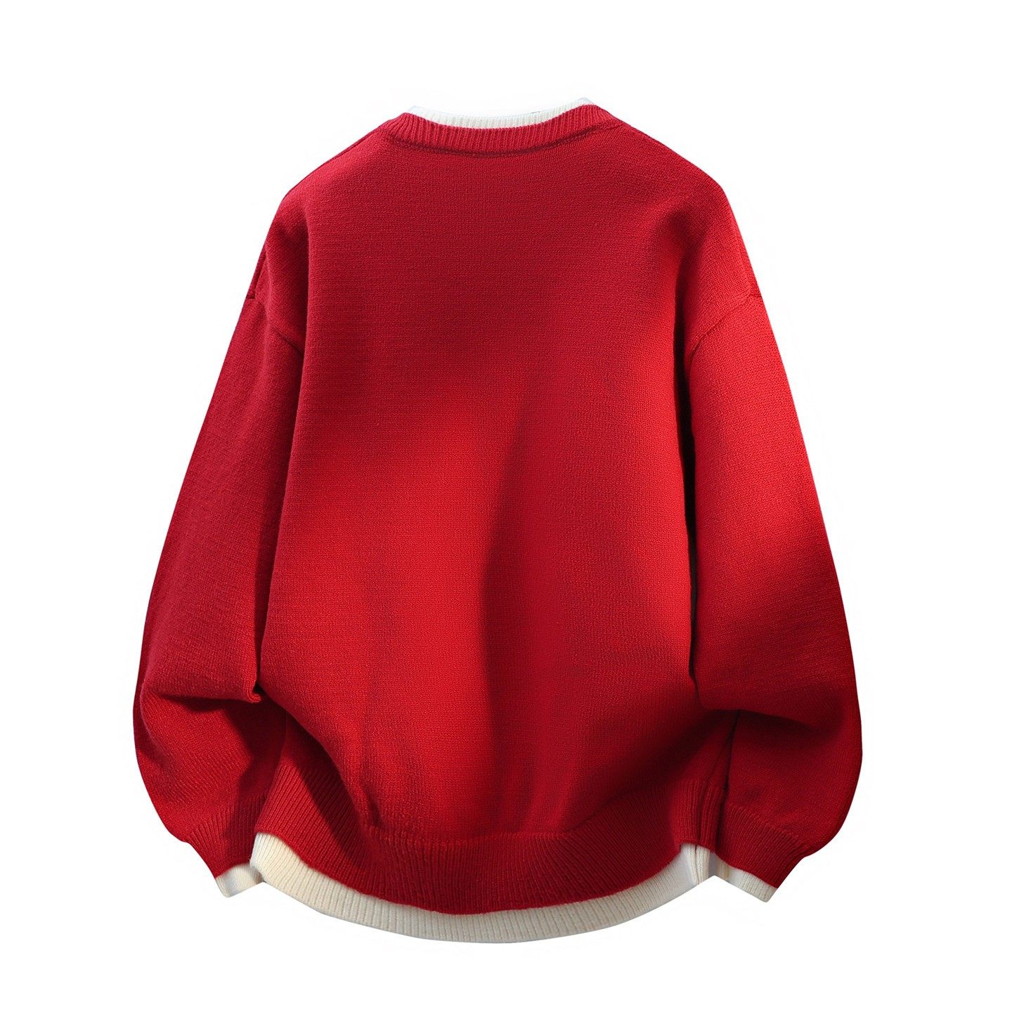 亨利领假两件毛衣男款冬季红色本命年V领开叉马年衣服加厚针织衫,淘宝优惠券,粉丝福利购,淘宝优惠卷