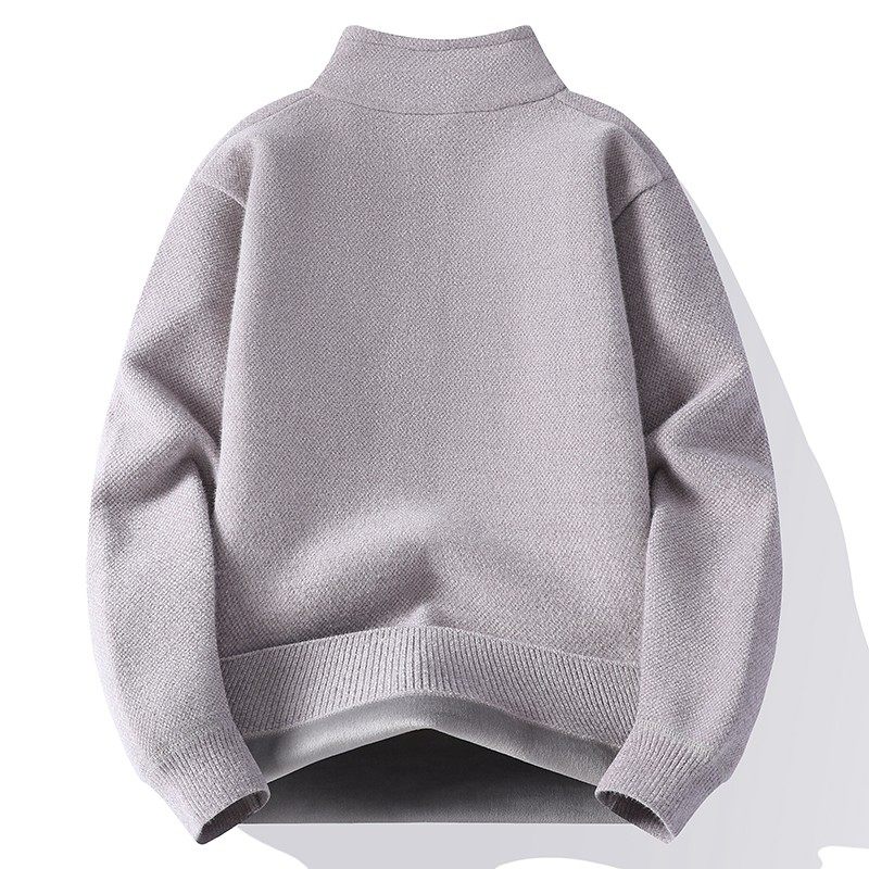 半拉链冬季加绒加厚立领毛衣男士2025新款半高领卫衣保暖上衣内搭,淘宝优惠券,粉丝福利购,淘宝优惠卷