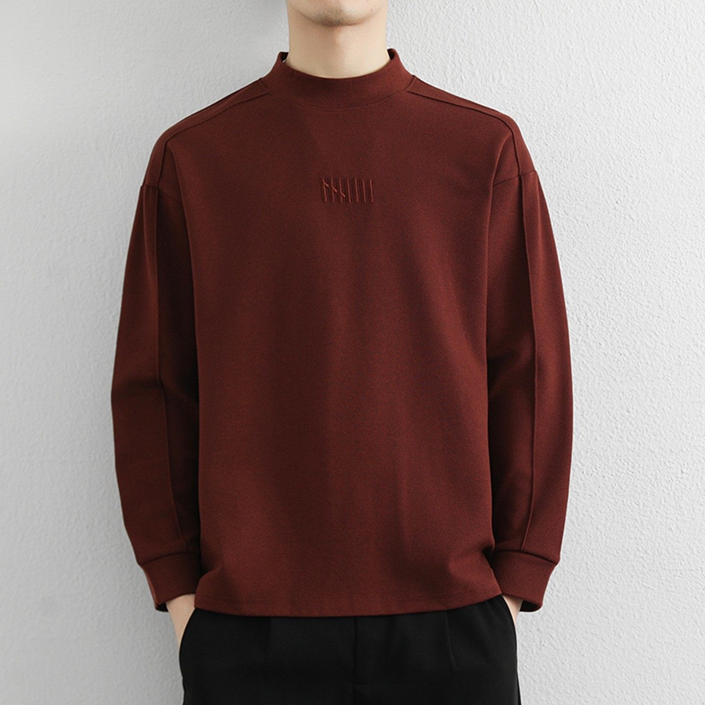 半高领打底衫男士秋冬长袖t恤加绒加厚保暖内搭双面德绒卫衣秋衣,淘宝优惠券,粉丝福利购,淘宝优惠卷