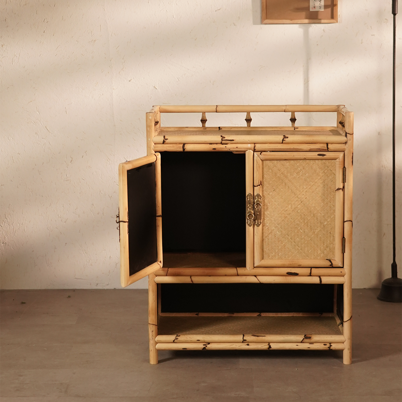 赋石天然竹藤手工制作禅意茶边柜中式复古茶空间置物茶叶柜,淘宝优惠券,粉丝福利购,淘宝优惠卷