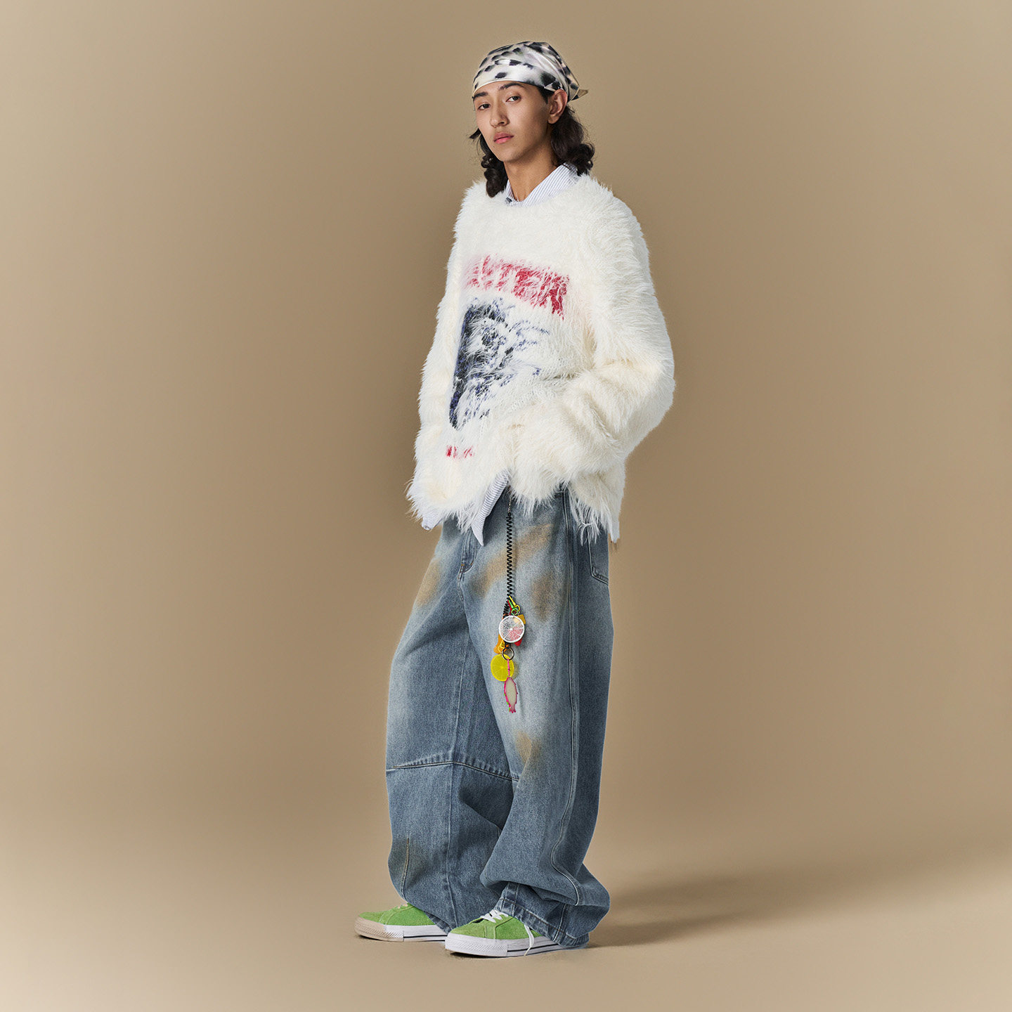 明星同款 INXX软糯慵懒圆领套头毛衣男女冬季宽松设计感针织衫,淘宝优惠券,粉丝福利购,淘宝优惠卷