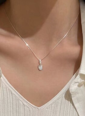 925银金铲铲项链女款2026新爆款配饰锁骨链高级女颈链