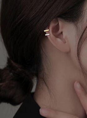 925纯银耳骨钉女耳钉小众高级感耳骨环2023新款洋气耳饰