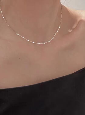 其他925银闪片女轻奢项链