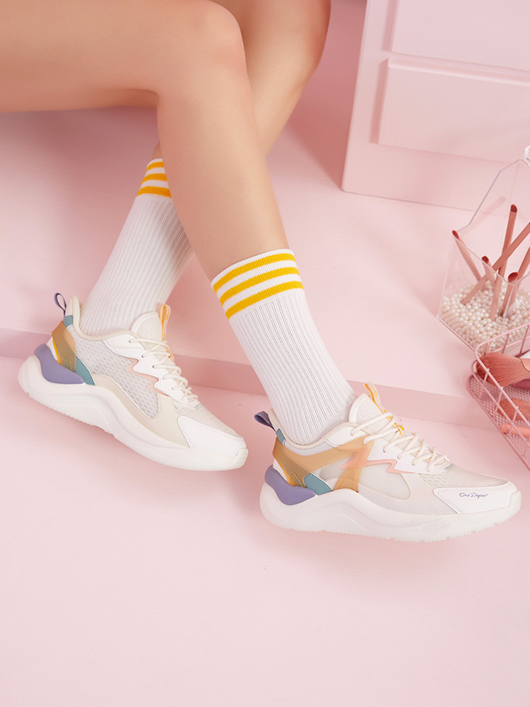 云舒361女鞋运动鞋女2025夏季新款女士网面透气鞋子轻便休闲鞋女 - 图2