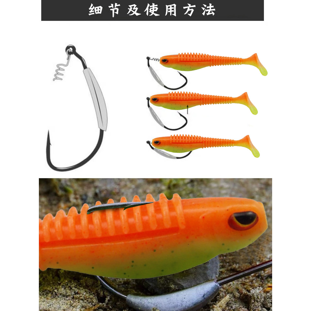 Esfishing路亚软饵T尾细腰淡海水Nasty100mm7.5g6条大T尾黑坑鲈鱼,淘宝优惠券,粉丝福利购,淘宝优惠卷