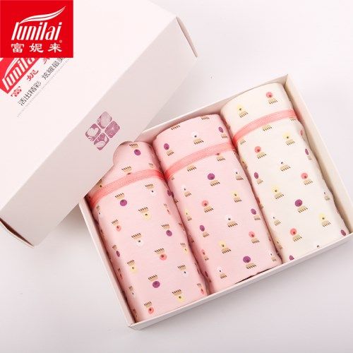 UNILAI/富妮来女士棉质中腰性感诱惑莱卡印花平角内裤少女短裤,淘宝优惠券,粉丝福利购,淘宝优惠卷