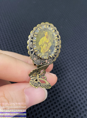 复古vintage戒指黄铜小众设计感高级百搭食指戒宫廷风指环不掉色