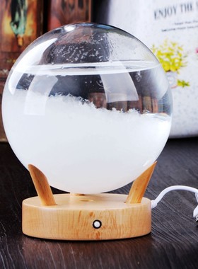 刻字新款水晶球天气预报风暴瓶创意礼品摆件情人男女朋友生日礼物