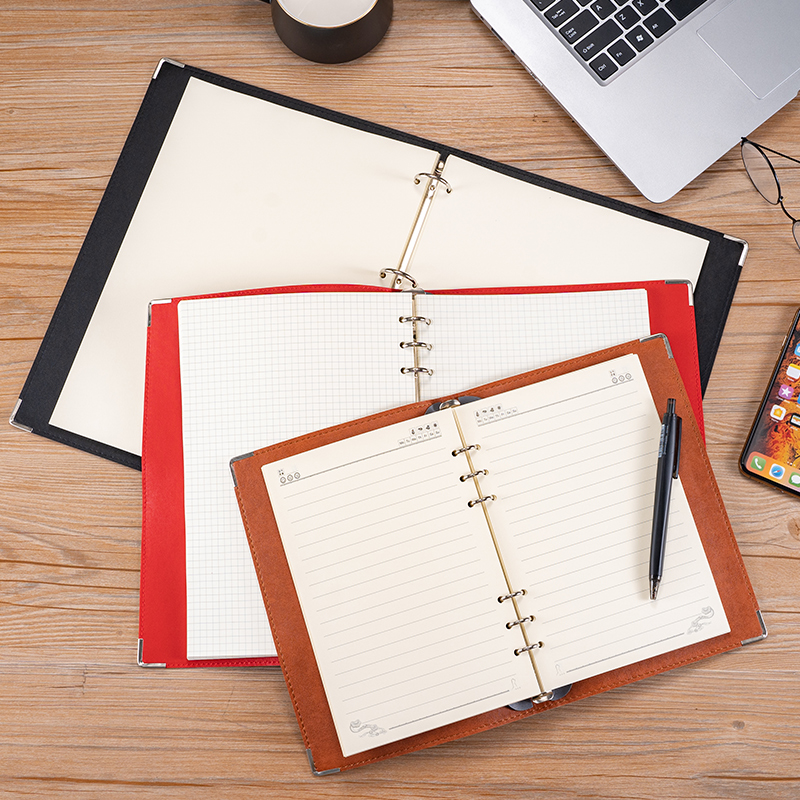 软皮收纳册A4活页本封皮四孔a5六孔活页夹外壳单卖定制收纳笔记本 - 图1
