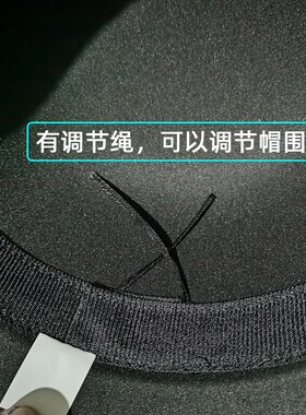 毛呢酒红春秋季中年风大檐盆帽