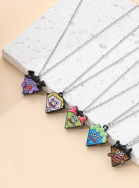 香肠嘴闺蜜五人项链磁吸拼接