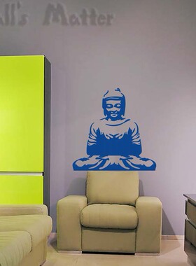 宗教风佛像客厅卧室过道背景墙贴