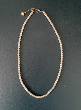 2-4mm小点位无存在感天然淡水正圆珍珠串链颈链高档女士精选饰品