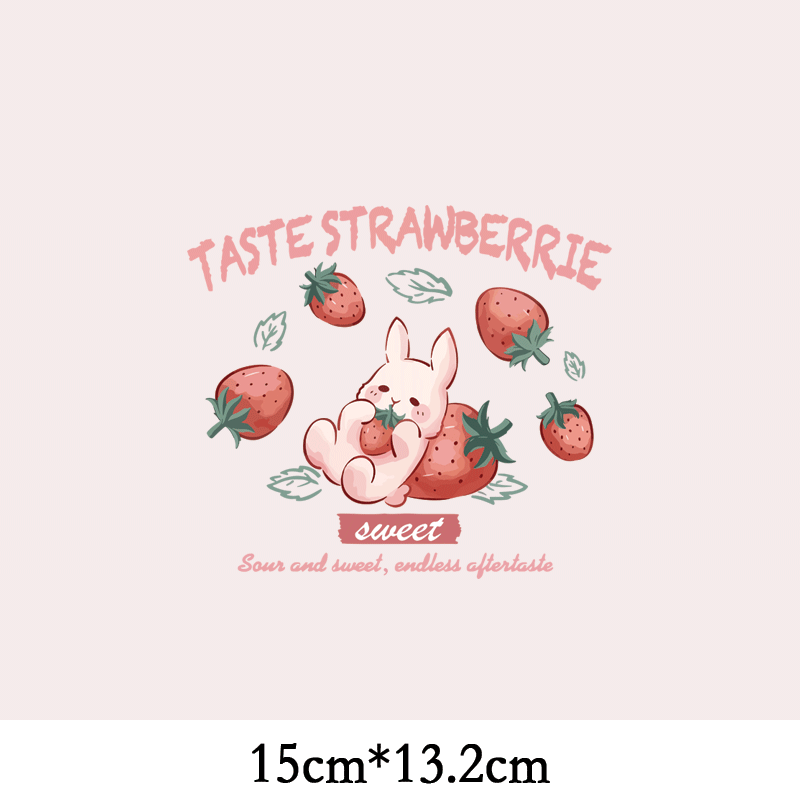 卡通小熊九格画风花卉小羊兔热转印女装T恤印花图案冷撕环保烫画,淘宝优惠券,粉丝福利购,淘宝优惠卷