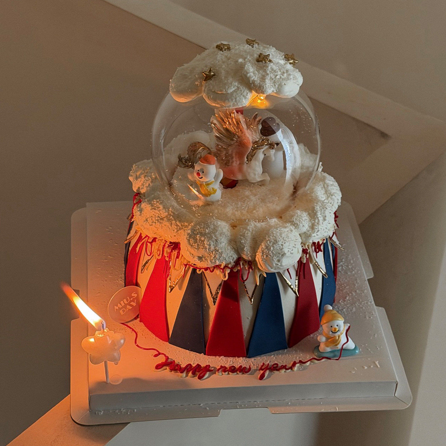 网红恭贺新年马年版马戏团水晶球蛋糕装饰可爱翅膀小马小雪人装扮,淘宝优惠券,粉丝福利购,淘宝优惠卷