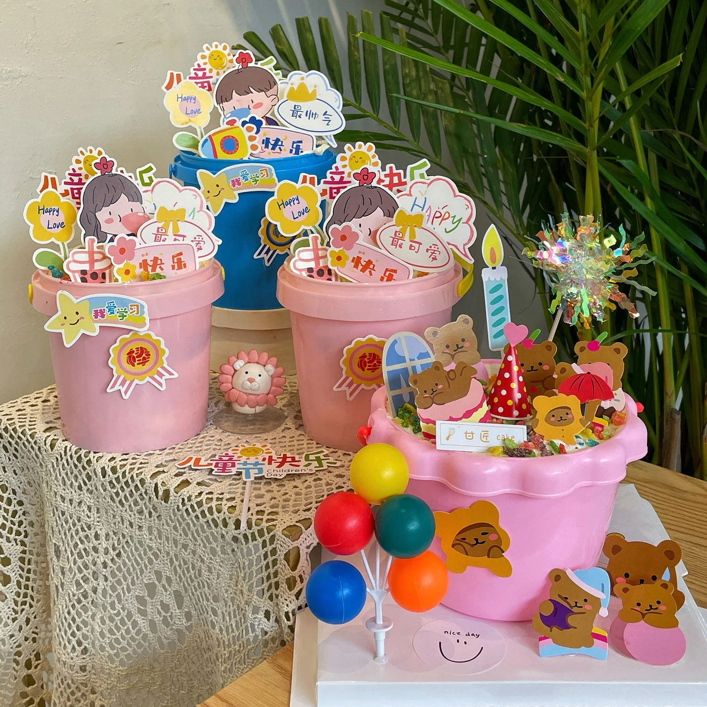 网红六一儿童节奶油桶蛋糕装饰DIY材料卡通奥特曼可爱甜品插件,淘宝优惠券,粉丝福利购,淘宝优惠卷