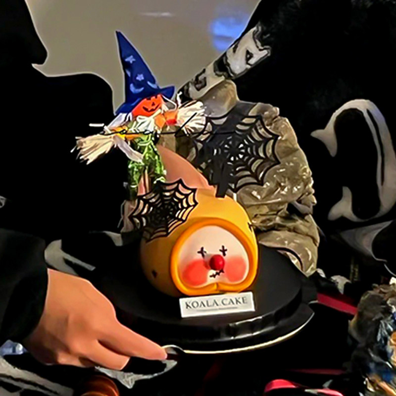 网红万圣节快乐搞怪loopy手绘蛋糕装饰仿真稻草人蜘蛛网巫女插件,淘宝优惠券,粉丝福利购,淘宝优惠卷