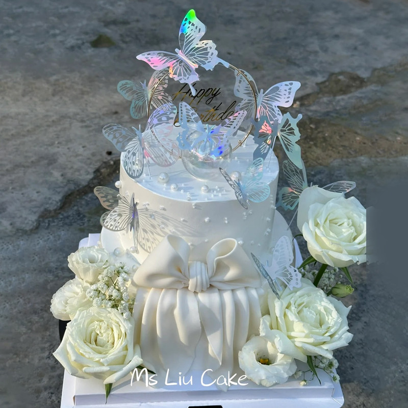 仙气飘飘仙女绝美蝴蝶适合送女生甜品蛋糕装饰鲜花玫瑰亚克力插件,淘宝优惠券,粉丝福利购,淘宝优惠卷