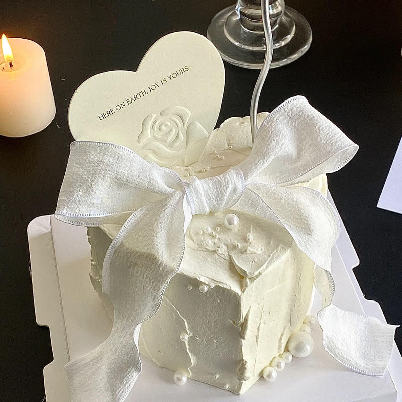 2.14简约荷叶鱼尾纱亚麻布丝带蝴蝶结甜品蛋糕装饰印花卡片蜡烛,淘宝优惠券,粉丝福利购,淘宝优惠卷