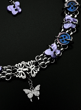 AliyaStore蝴蝶choker颈链项链