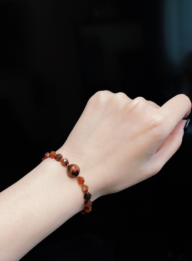 原创手作火星天然石手链手串