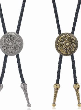 合金皮绳男女个性休闲毛衣链领带