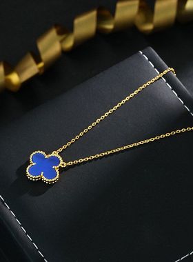 合金合金女韩版气质四叶草项链短