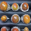 Natural Warring States red agate boutique inlaid ring, one thing and one picture, high-end and elegant Nanshan Dawan boutique