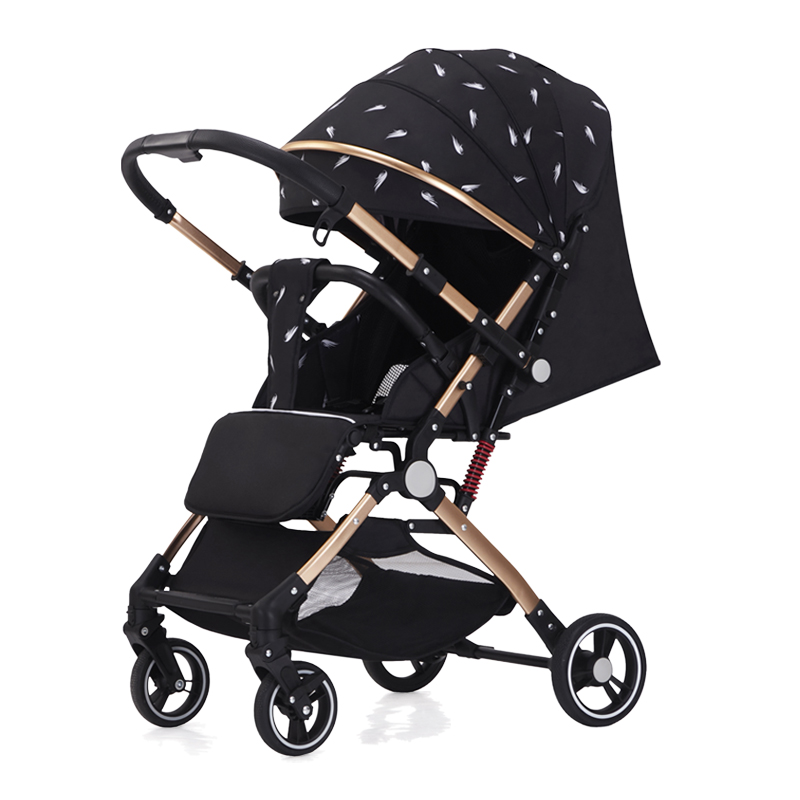 婴儿手推车可坐可躺双向超轻便携一键折叠避震0到3岁宝宝遛娃神器-图3