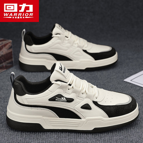 回力男鞋正品新款冬季棉鞋男士板鞋青少年小白鞋子男休闲皮鞋德训 - 图2