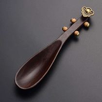 Black sandalwood Pipa Tea spoon Home Wooden Spoon Tea Tea Shovel Fetch Teaspoon Tea Dao Tea Set Accessories Soup Spoon Wooden Spoon