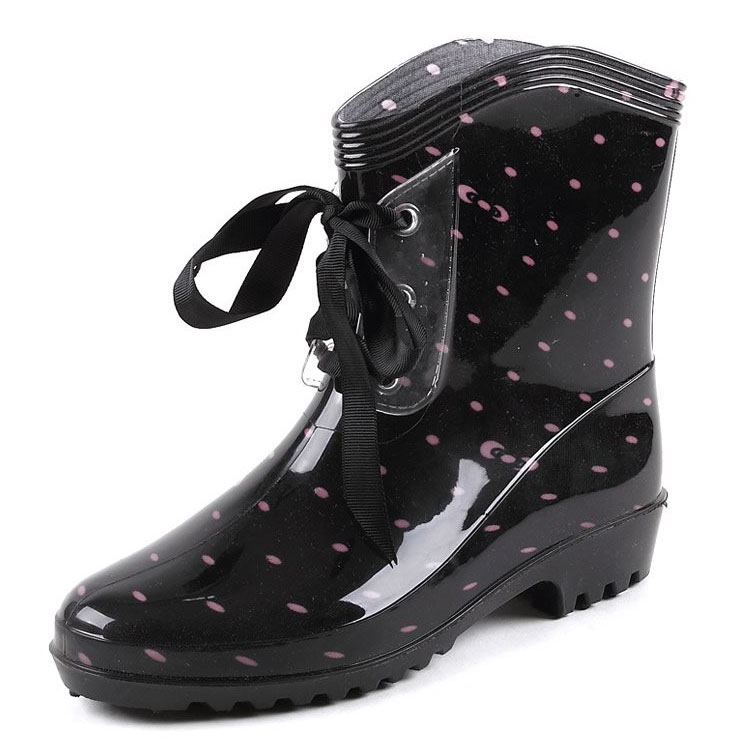 夏季正品時尚甜美蝴蝶結雨鞋女套鞋韓國短筒膠鞋水鞋女防滑雨靴女
