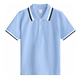 42儿童校服短袖POLO衫夏季中学生运动会班服男女学院风浅蓝色T恤