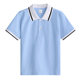 44儿童浅蓝色班服运动会女童短袖翻领夏季校服POLO衫男童T恤百搭