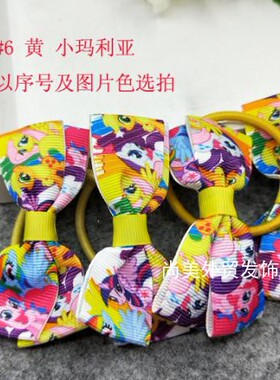 迪士尼发饰发绳 冰雪奇缘米奇小马宝莉汪汪队kitty猫头小黄人头绳