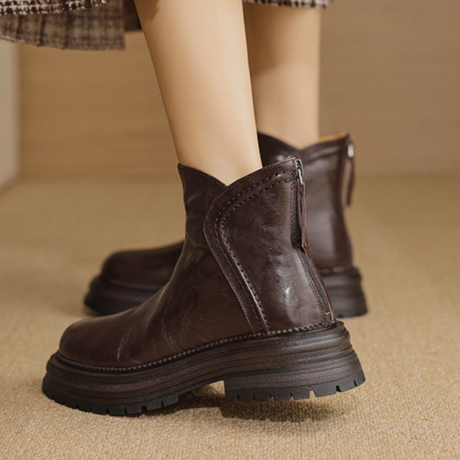 新款东北棉靴皮毛一体雪地靴女冬加绒加厚棉鞋短靴厚底英伦马丁靴,淘宝优惠券,粉丝福利购,淘宝优惠卷