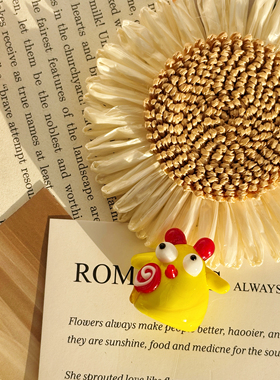 淄博琉璃书包小鸡摆件可爱卡通公仔装饰品桌面摆件礼物送朋友博山