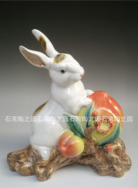 工艺陶瓷公仔吉祥物送礼家居装饰