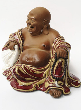 公仔大师红釉新古典风纯手工摆件