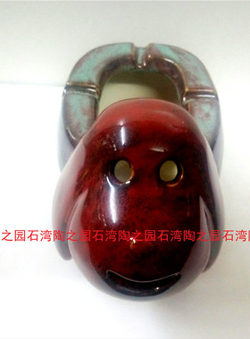 石湾公仔生肖腊肠狗水培家居装饰