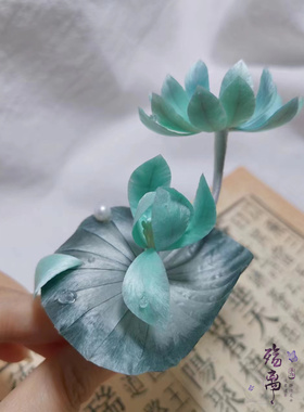 殇离手作发钗蚕丝线日常小清新