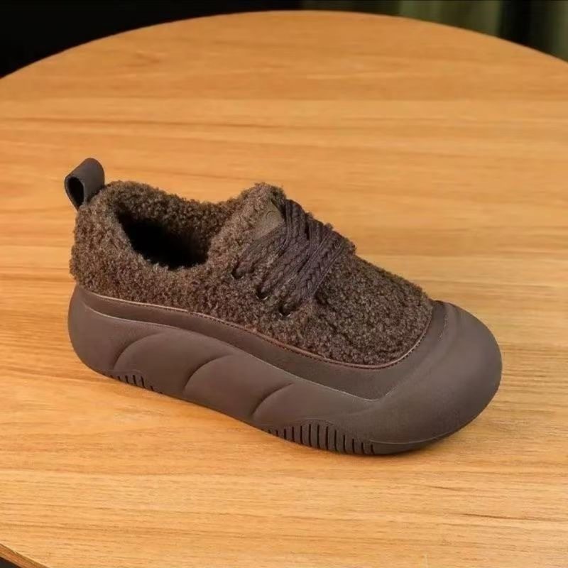 保暖棉鞋女冬加绒平底软底手工复古休闲鞋2025新款羊羔荣厚底女鞋,淘宝优惠券,粉丝福利购,淘宝优惠卷