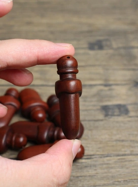 雷击枣木小剑挂件吊坠随身配饰老料深色精雕手工打磨